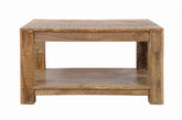 AVALON INDIAN WOODEN ZEN MANGO RUSTIC COFFEE TABLE 60X60X45